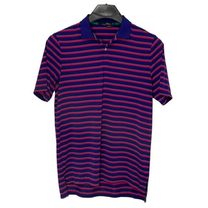 RLX Ralph Lauren men’s Medium blue, green and pink shirt sleeve‎ polo shirt. EUC